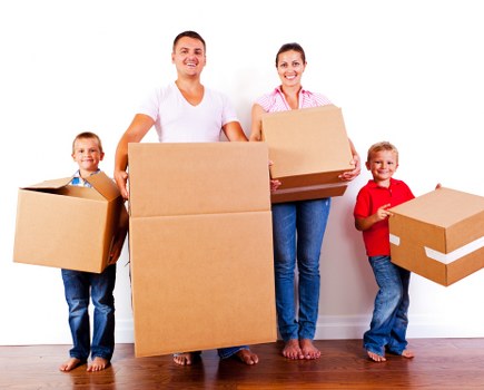 Man With A Van Aldersbrook team handling moving boxes safely
