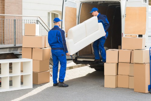 Man with van assisting with a local move in Aldersbrook