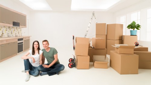 Preparation and packing for a removal van booking in Aldersbrook