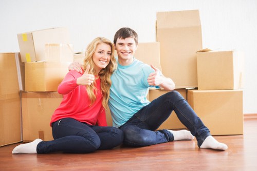 Secure loading of household items into a moving van