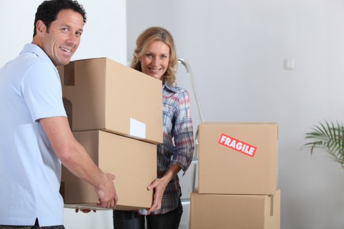 Local home move example in Aldersbrook with furniture and boxes