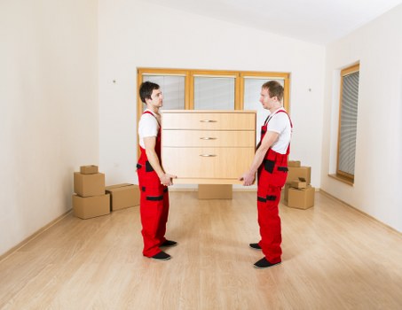 Careful handling of desks and computer equipment during an office move