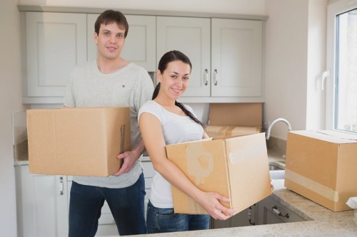 Furniture loading for a moving van in Aldersbrook